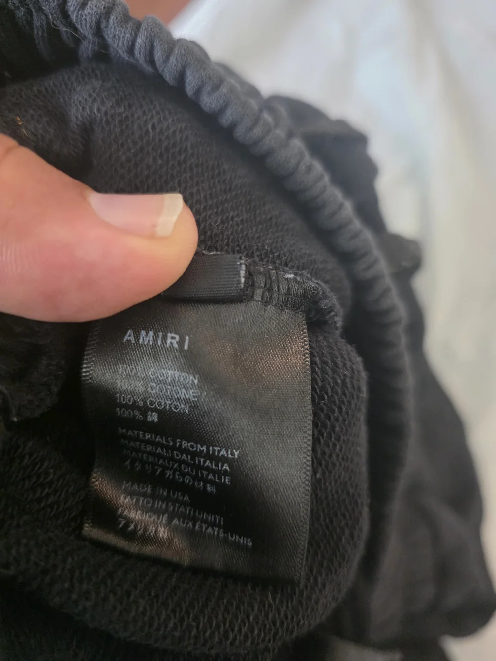 AMIRI Black Barocco Embroidered Logo Sweatshorts Size S Raw Hem Lounge